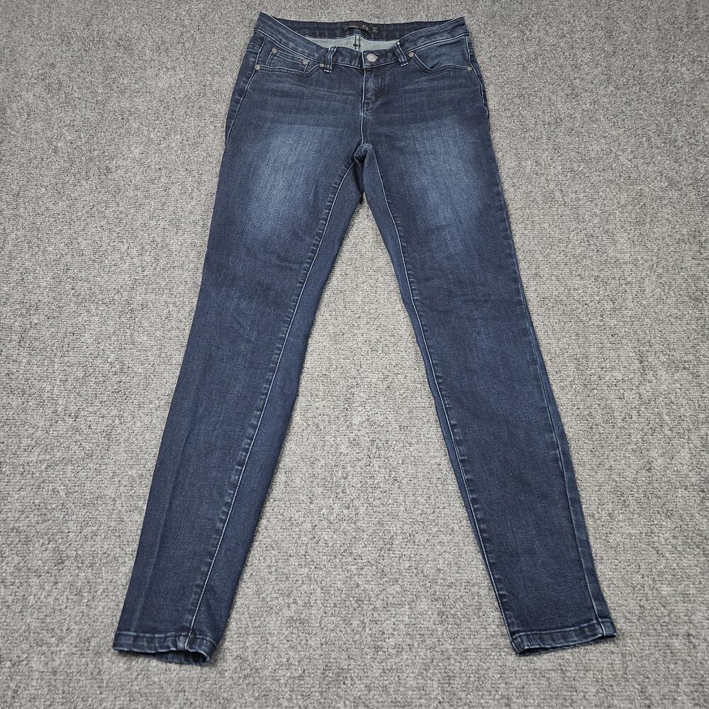 Prana Jeans Sz 6 /‎ 28 (Fits 30x30) Regular Inseam Skinny Blue Denim Dark Wash